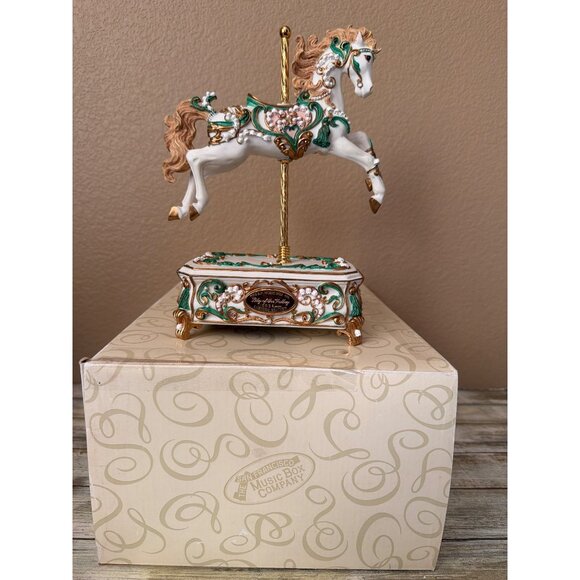San Francisco Music Box Co Other - SF Music Box Co Maureen Drdak Lily of the Valley Music Box Horse Carousel w/Box